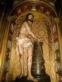 Statue of Christ, tied to the column, by Gregorio Fernandez